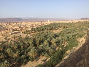 Vue sur l'oasis et la ville d'Assa Zag